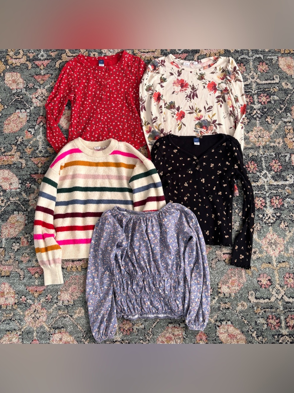 Old Navy GAP OshKosh Girls Long Sleeve Sweater Lot Bundle Sz 8 Medium